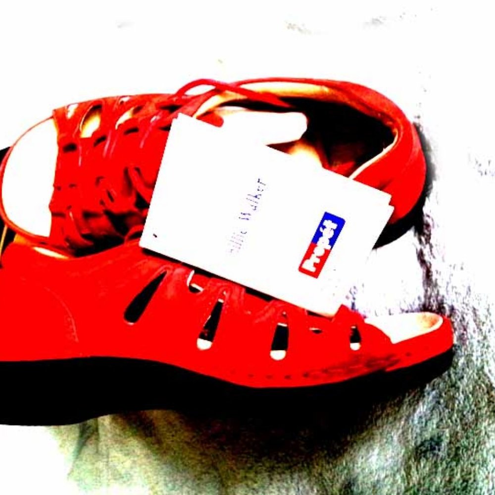 Propet Red Suede Ghillie Walker Sandals $67